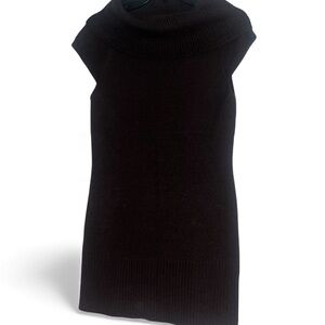 Dark Brown Cowl Neck Knitted Sweater Dress